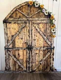 Wedding Rustic Door Photo Back Drop
