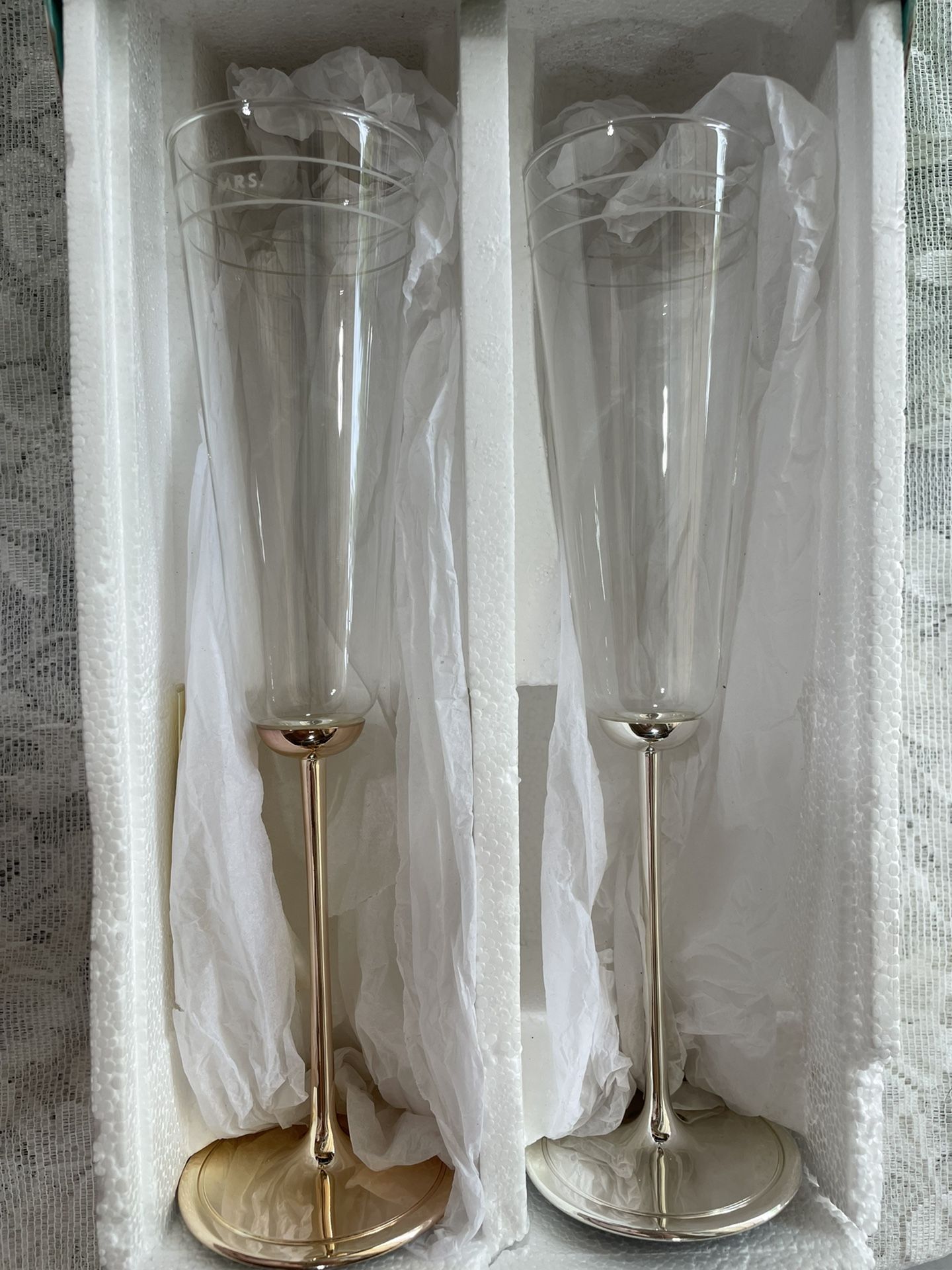 Kate Spade Wedding Champagne Glasses
