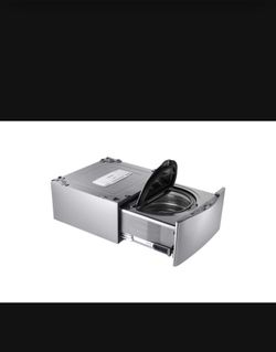 LG Sidekick 1-cu ft 27.0-in Graphite Steel Pedestal Washer