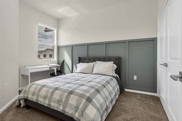 Queen mattress (Brand: Serta) and bed frame