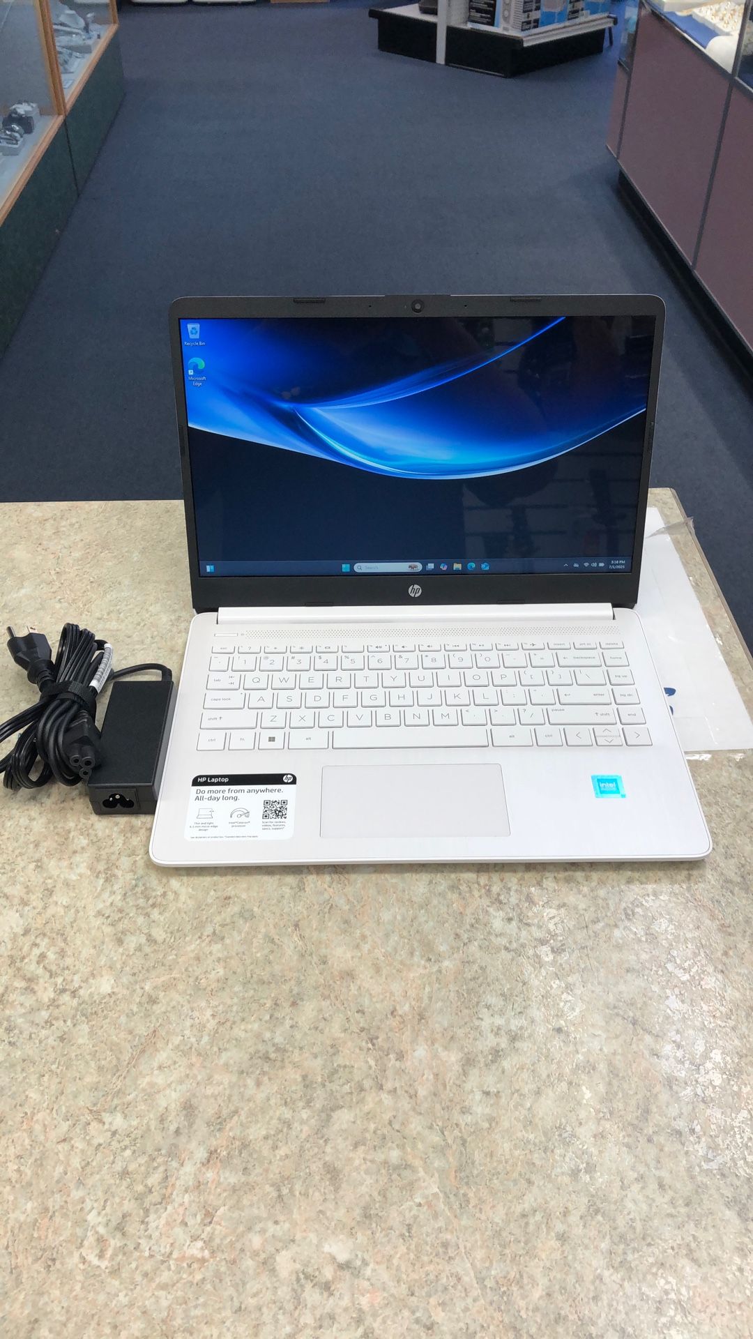 HP Laptop 14” Windows 11 Home In S Mode - 8 GB RAM - 64GB eMMC - Intel Celeron N4120 CPU @ 1.10 GHz