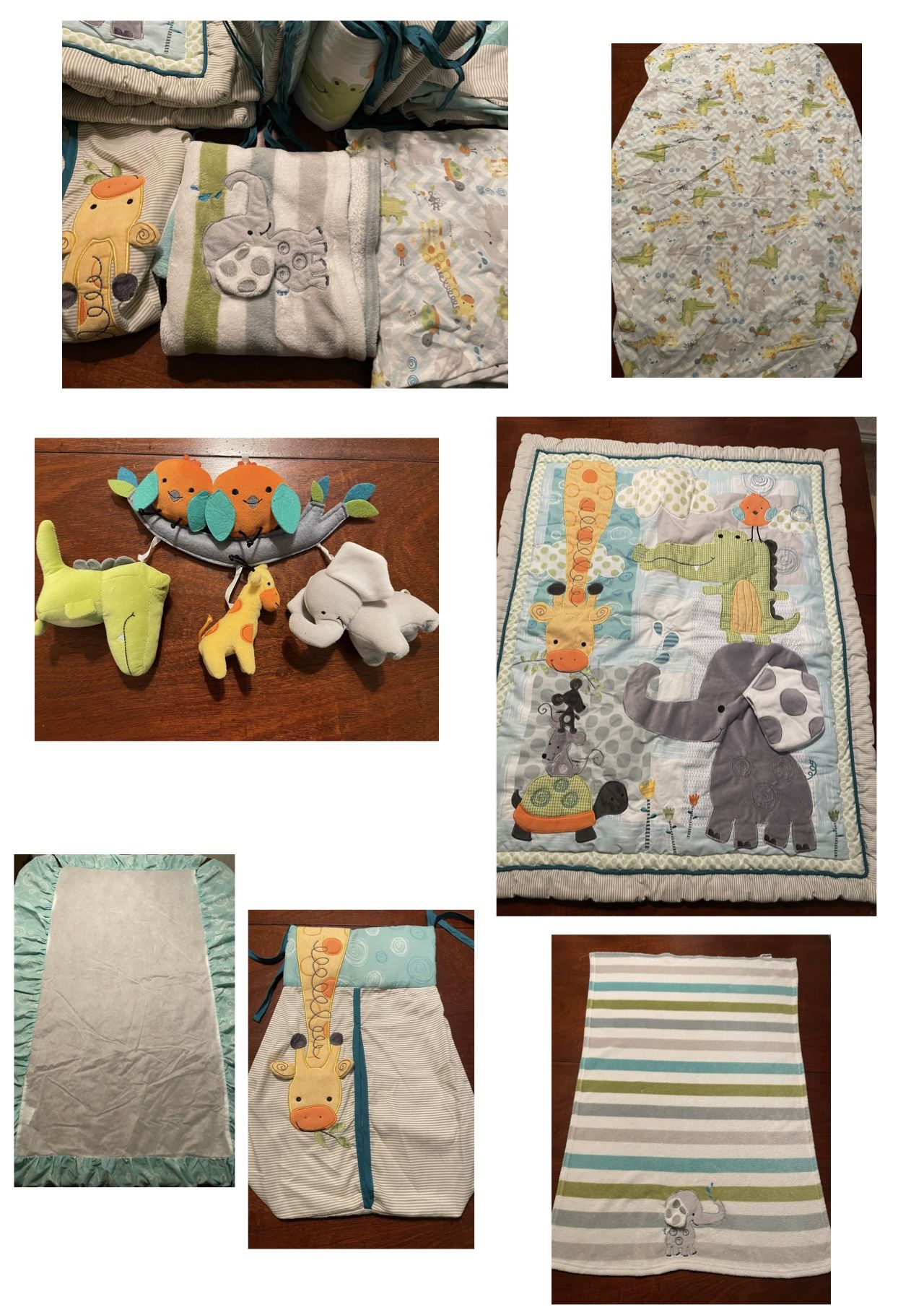 Baby Nursery Crib Bedding Set —lambs &ivy jungle Animal Theme