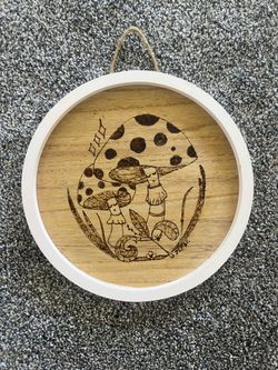 mushroom wood art