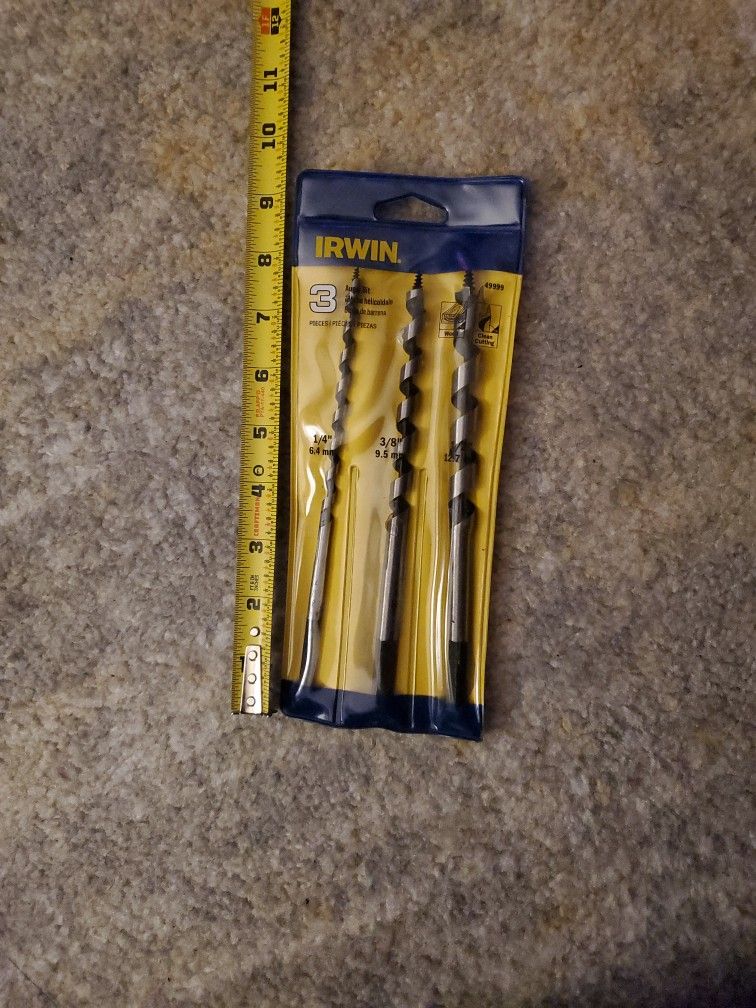 Irwin 3pc Auger Bit Set