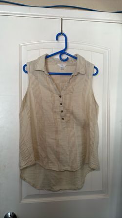 Sleeveless Collared Shirt (XL)