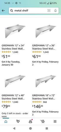 Light Steel Shelf's