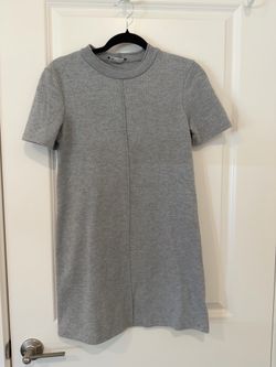 Zara Gray Knit Mini Dress Size Small