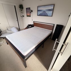 Queen Bed Mattress (firm) And Bed Frame 