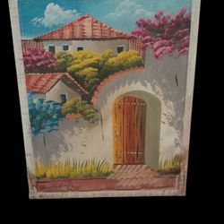 Signed Original Oil Landscape  Painting   On Canvas