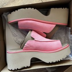 NEW MARK DOWN! UGGs Pink Suede Women Slide Sandals Brand-New