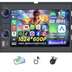 Car Radio for Ford F150 Radio 2004-2008: 7" HD Touch Screen Stereo with Wireless Carplay Andriod Auto 5G WiFi GPS Bluetooth FM RDS SWC Mirror Link Fre