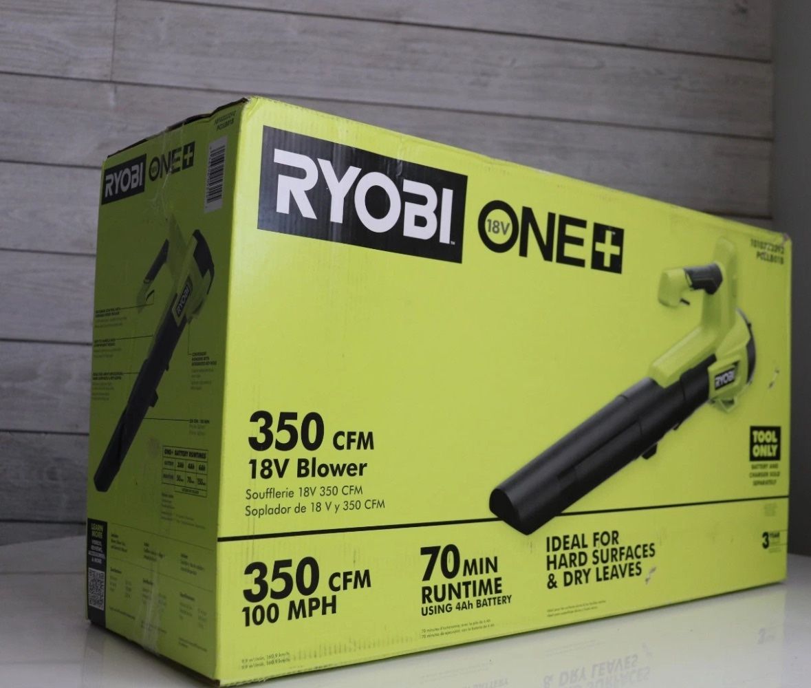 Ryobi ONE+ 18V Cordless Leaf Blower – 350 CFM Tool Only