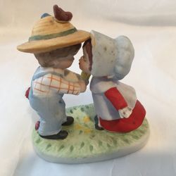 Ceramic Girl and Boy Figurine