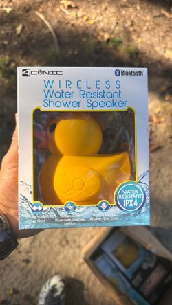 Wireless water resistant shower speaker