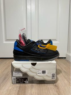Jordan 2 Retro Low SP Off White Black Blue Men’s size 9 US !!! Read Description ❤️