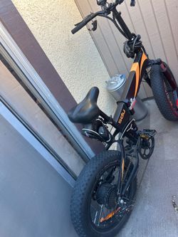 SDU Folding Fat-Tire E-Bike - Black/Orange, Rear Hub Motor