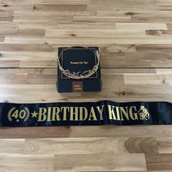 40th Birthday Crown And Sash