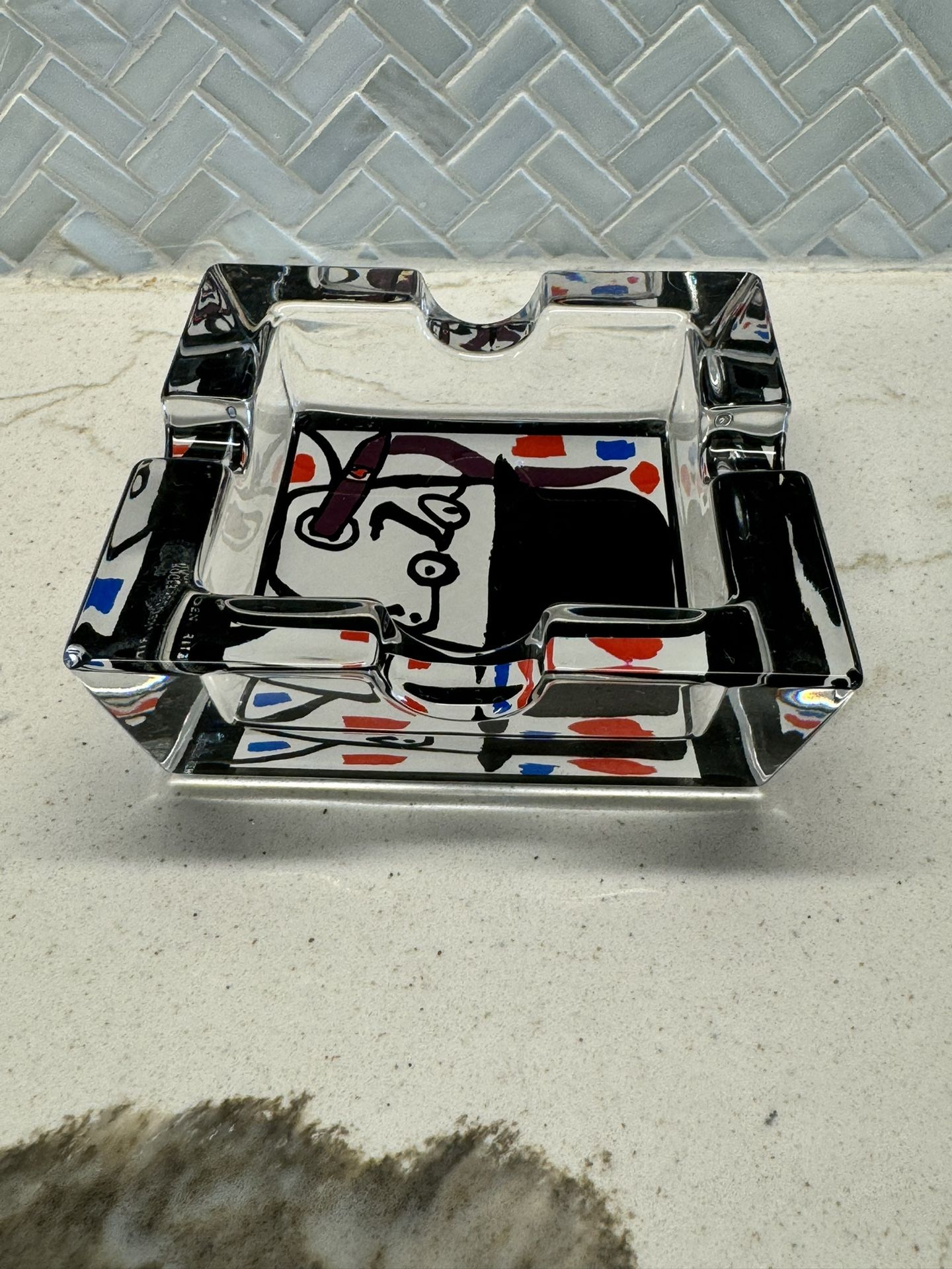 RITZENHOFF Smoking Lead Crystal Glass Cigar Ashtray Design By 