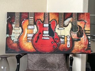 Stylish Painting Of Cool Guitars
