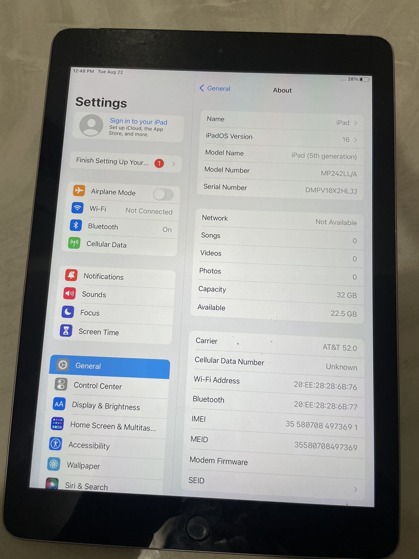 Apple iPad 5th Gen