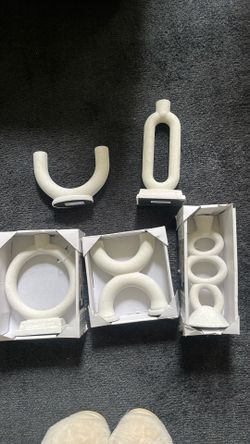 LRG Ceramic abstract candle Holders