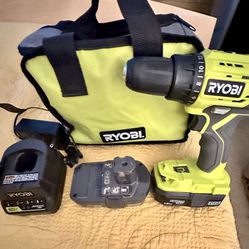 ONE+ 18V  1/2 In Drill/Driver Kit with (2) 1.5 Ah Battery and Charger