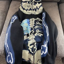 Cactus Jack Fragment Skeleton Graffiti Full Zipper Hoodie 