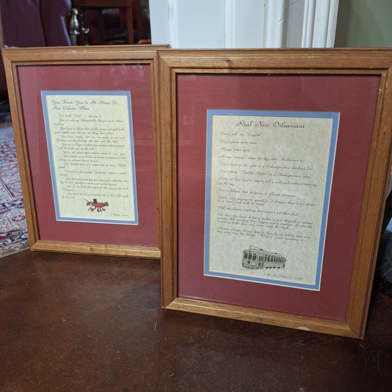 PAIR OF FRAMED NEW ORLRANS PRINTS
