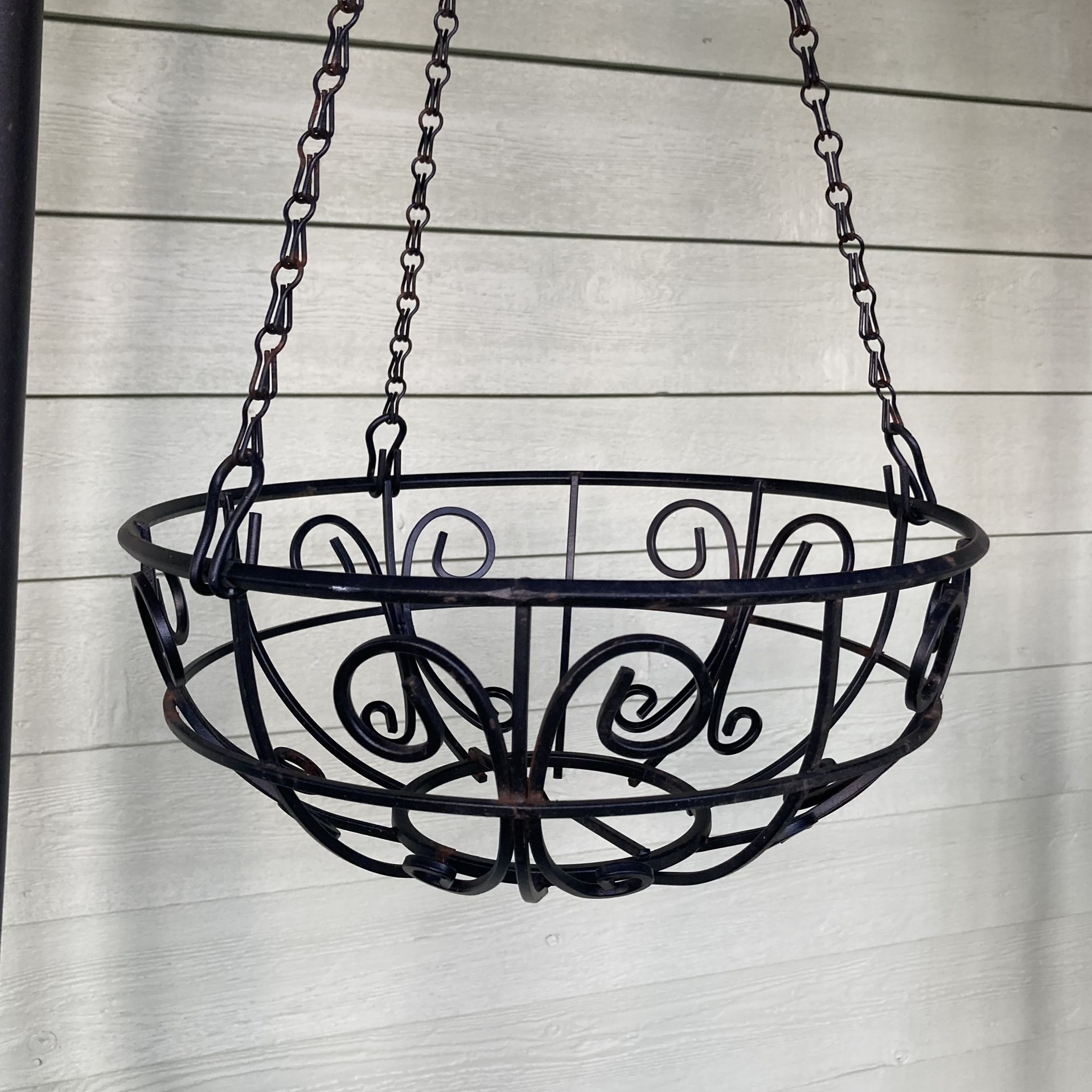 Black Metal hanging basket