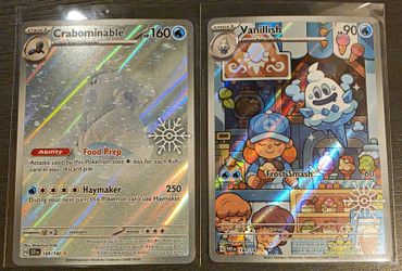 Pokemon TCG 2-Card Lot Crabominable 149/142 Vanillish 190/182 Holo FA EN