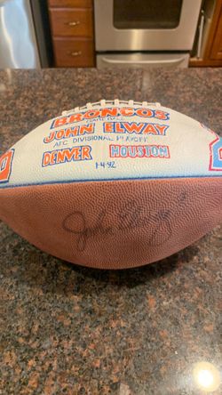 Rare find at garage sale 1992 signed JOHN ELEAY DIVISION FOOTBALL