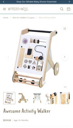 Baby wooden walker