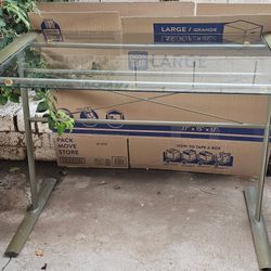Glass Top desk $30