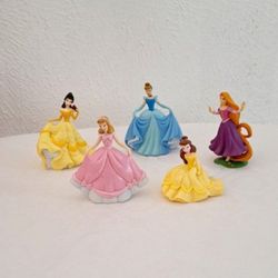 Disney Princess 4" Figure Doll Toy Cake Topper Party Favor Lot of 5