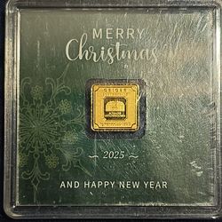 Geiger 1g Gold Bar .9999 Fine – Christmas Edition 2025 – Sealed Assay