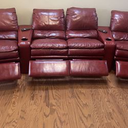 4 Theater Reclining chairs. MAKE OFFER NEED GONE THIS WEEKEND