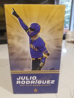 Julio Rodriguez Bat Flip Bobblehead***Unopened Box!