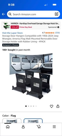 Storage doors hanger