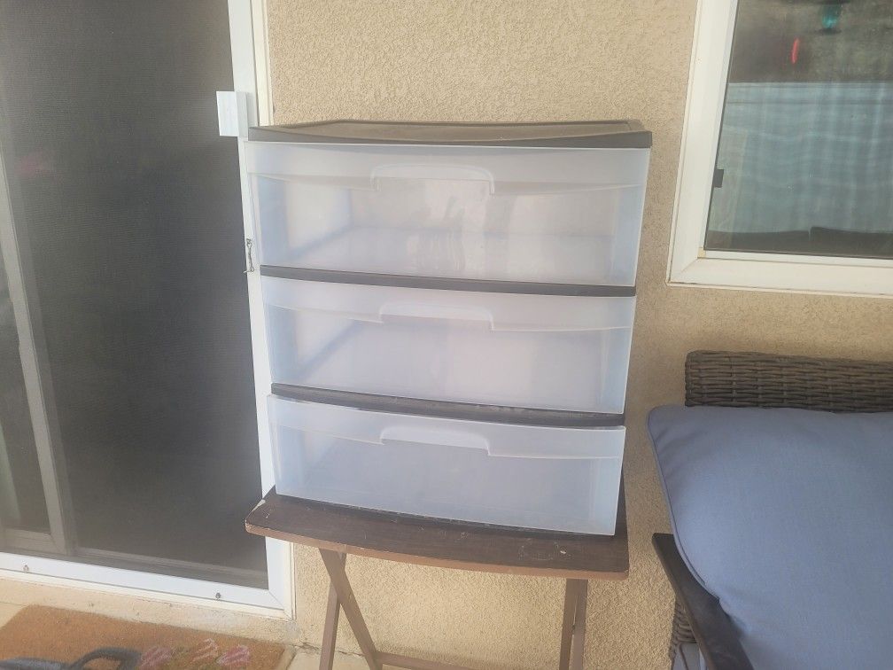 3- Sterilite 3 Drawer Wide Drawer Container