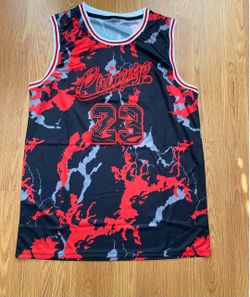 Brand New Stitched Chicago Bulls Splatter paint Edition Size 2XL $50