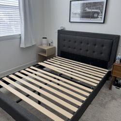 Queen Size Bed Frame ($80) + Ikea Queen Mattress  ($70)