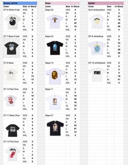 BAPE AND STUSSY SHIRTS