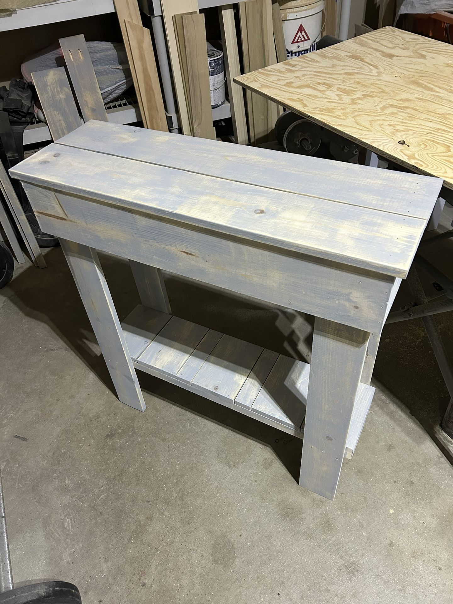 Weathered Looking Wall Table
