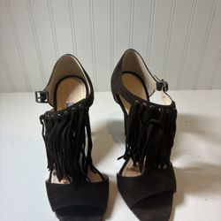 Prada Black Suede Heels