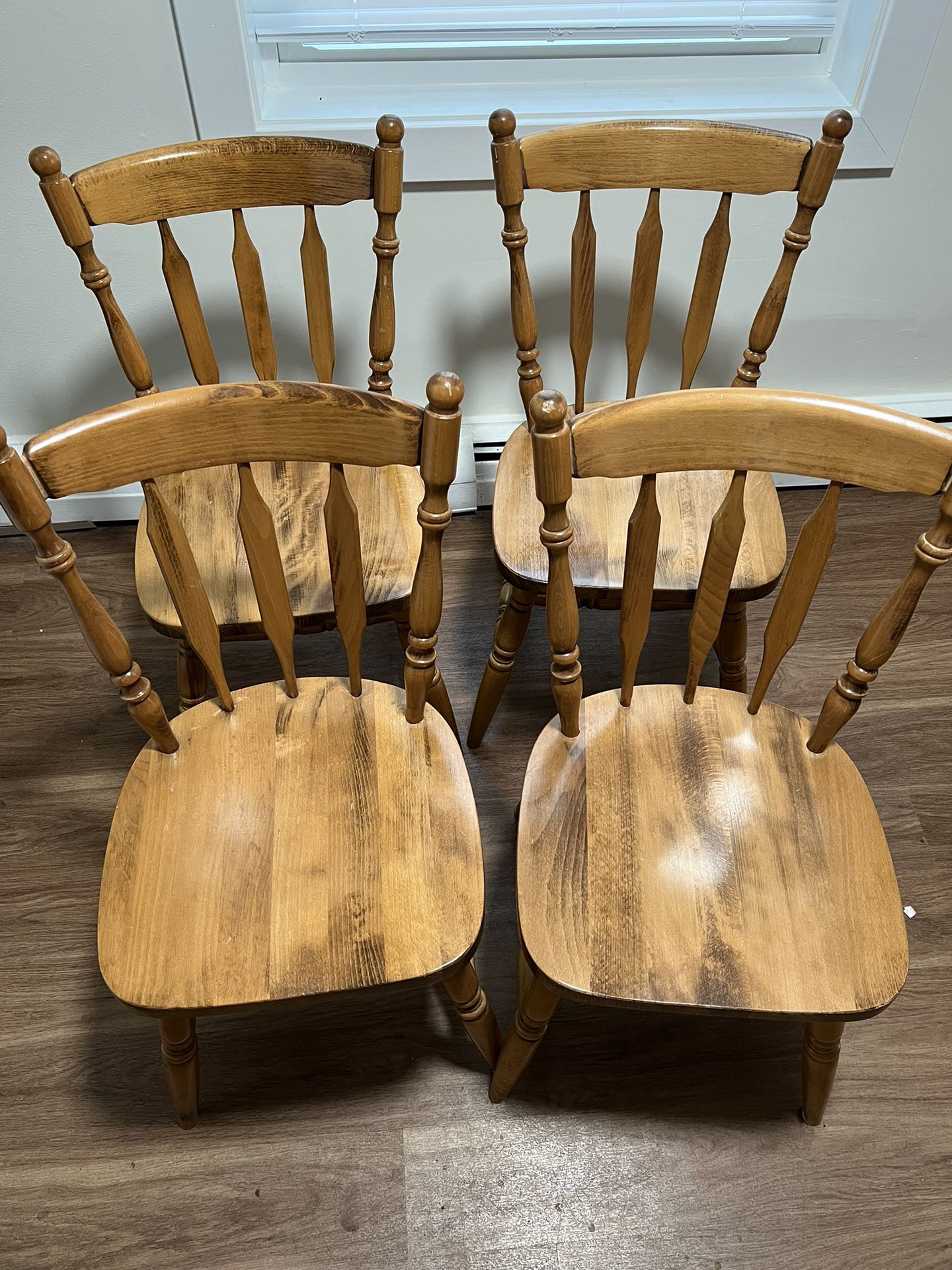 Four Wooden Chairs 