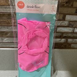 BRAND NEW 2 COUNT INFLATABLE DRINK FLOAT 