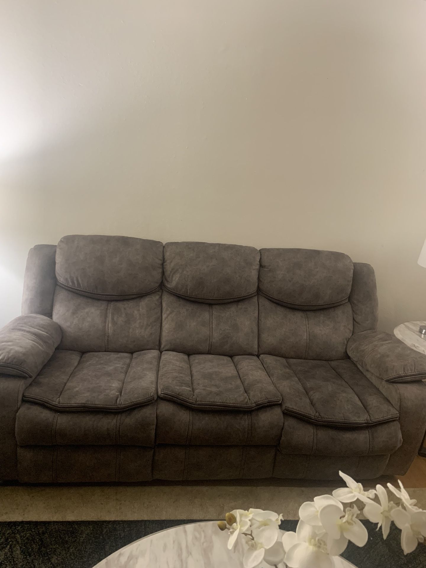 2 Couches 1 Recliner Chair