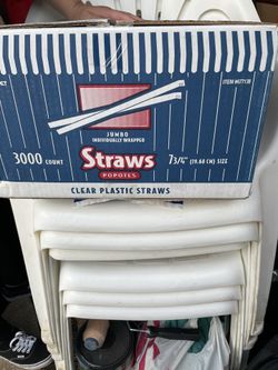 3000 Clear Plastic Straws