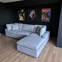 New Grey Sofa Cloud Couch Sectional