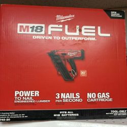 Milwaukee New 30 Framing Nailer Fuel 18M